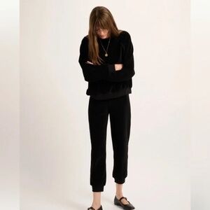 Suzie Kondi Black Velour Track Pants